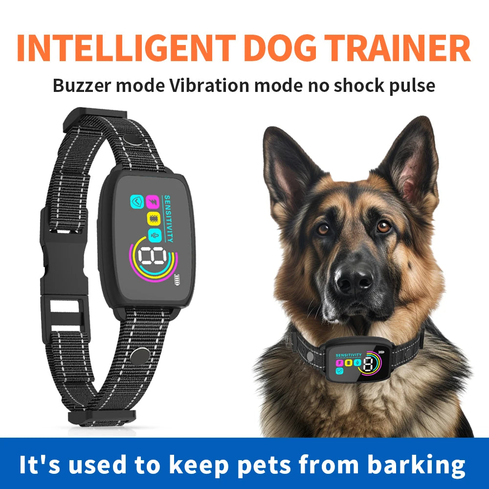 Smart Anti-Bark Dog Collar | AI-Powered, Rechargeable & Waterproof (IP67)