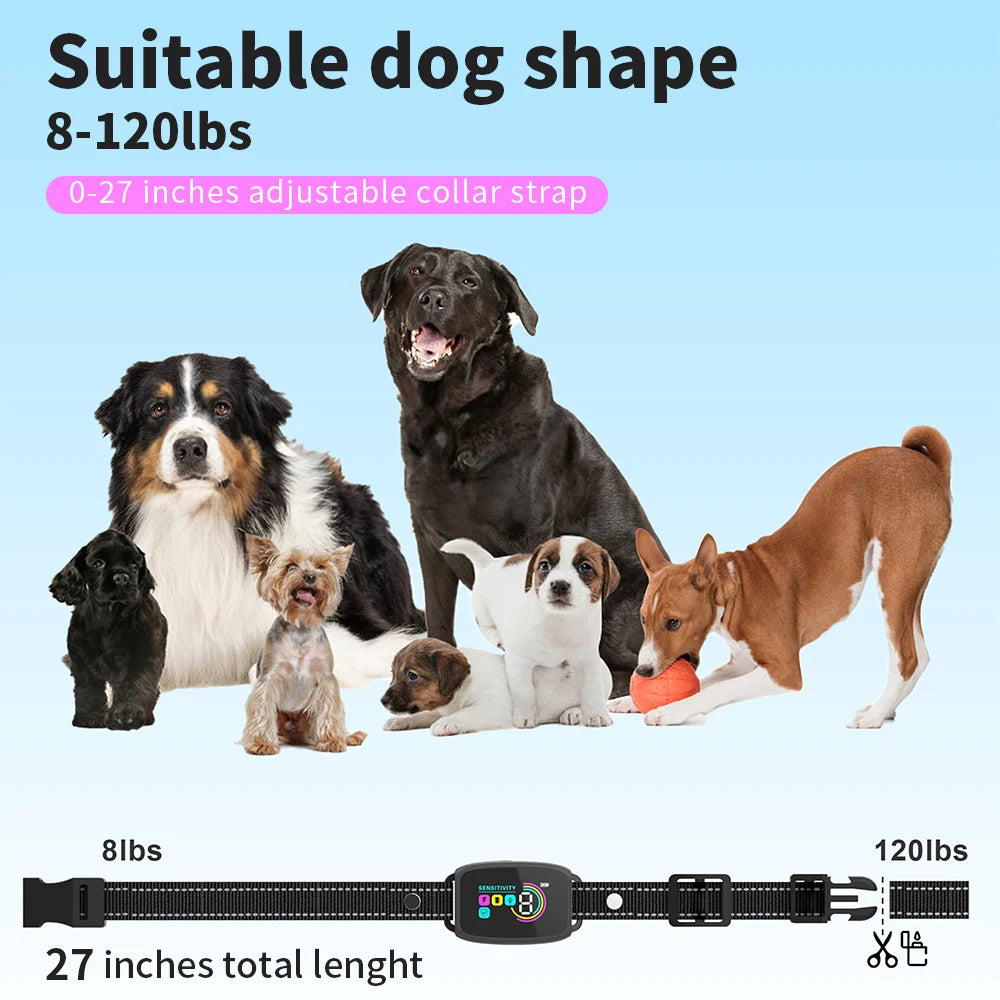 Smart Anti-Bark Dog Collar | AI-Powered, Rechargeable & Waterproof (IP67)