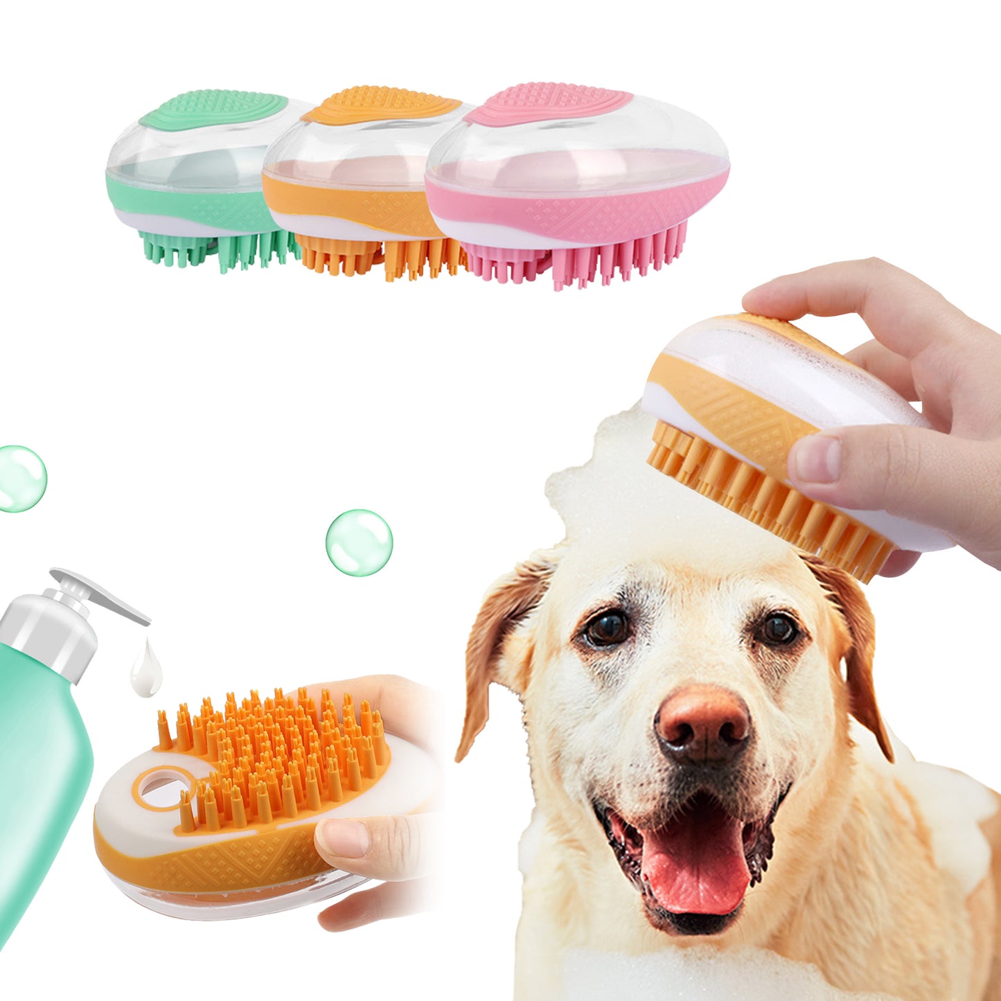 2-in-1 Pet Bath & Massage Brush — Bath Time, But Make It Fun